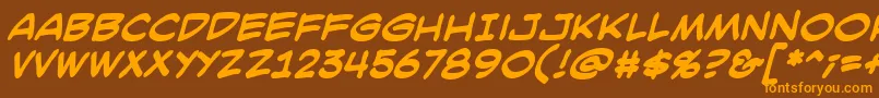 SmackattackBbBold Font – Orange Fonts on Brown Background