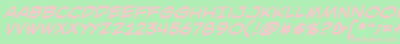 SmackattackBbBold Font – Pink Fonts on Green Background