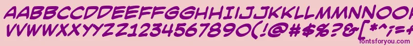 SmackattackBbBold Font – Purple Fonts on Pink Background