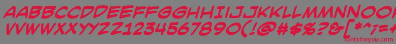 SmackattackBbBold Font – Red Fonts on Gray Background