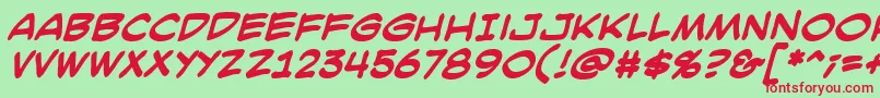 SmackattackBbBold Font – Red Fonts on Green Background