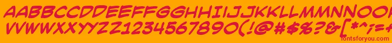 SmackattackBbBold Font – Red Fonts on Orange Background