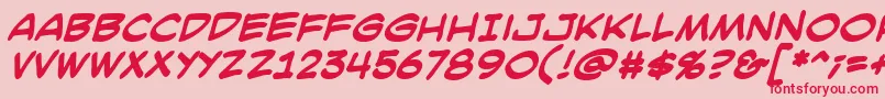 SmackattackBbBold Font – Red Fonts on Pink Background