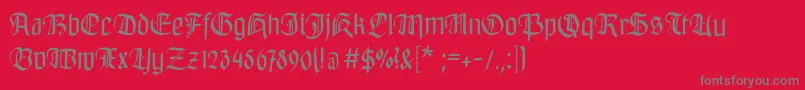 Шрифт Bayreuthfraktur – серые шрифты на красном фоне