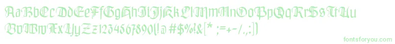 Bayreuthfraktur-Schriftart – Grüne Schriften