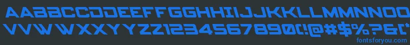 Spyagencyv3left Font – Blue Fonts on Black Background