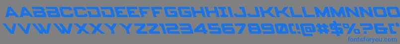 フォントSpyagencyv3left – 灰色の背景に青い文字