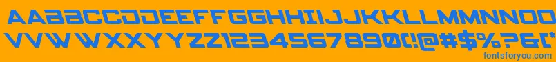 Spyagencyv3left Font – Blue Fonts on Orange Background