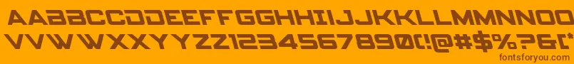 Spyagencyv3left Font – Brown Fonts on Orange Background