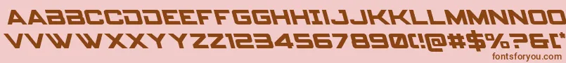 Spyagencyv3left Font – Brown Fonts on Pink Background