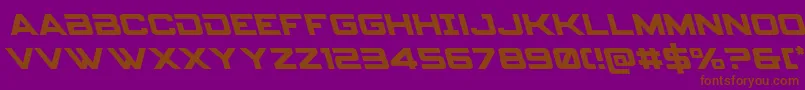 Spyagencyv3left Font – Brown Fonts on Purple Background