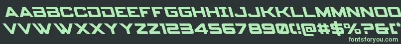 フォントSpyagencyv3left – 黒い背景に緑の文字