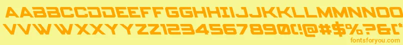 Spyagencyv3left Font – Orange Fonts on Yellow Background