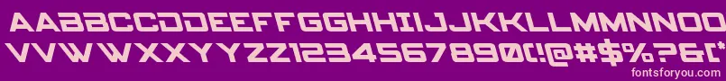 フォントSpyagencyv3left – 紫の背景にピンクのフォント