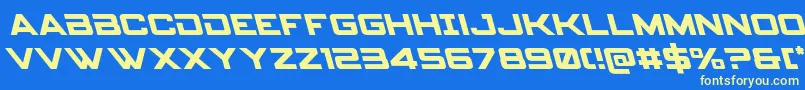 Spyagencyv3left Font – Yellow Fonts on Blue Background