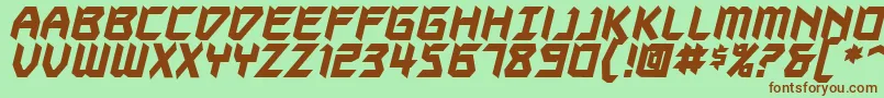 Autodestructbb ffy Font – Brown Fonts on Green Background