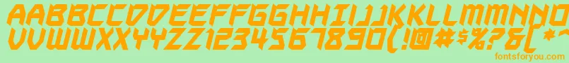 Autodestructbb ffy Font – Orange Fonts on Green Background