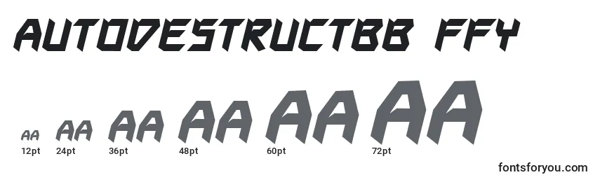 Размеры шрифта Autodestructbb ffy