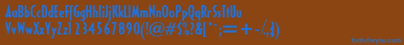 Шрифт HalseycondsskBold – синие шрифты на коричневом фоне