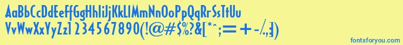 HalseycondsskBold Font – Blue Fonts on Yellow Background