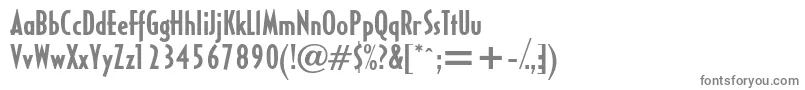 フォントHalseycondsskBold – 白い背景に灰色の文字