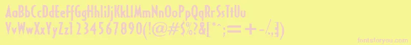 HalseycondsskBold Font – Pink Fonts on Yellow Background