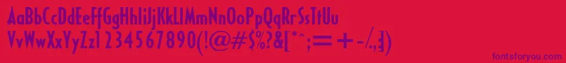 HalseycondsskBold Font – Purple Fonts on Red Background