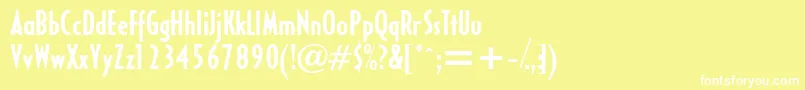 HalseycondsskBold Font – White Fonts on Yellow Background