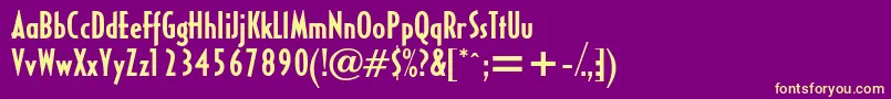 HalseycondsskBold Font – Yellow Fonts on Purple Background