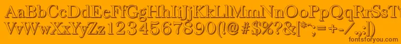 More about BaskervilleshadowLightRegular Font BaskervilleshadowLightRegular Font – Brown Fonts on Orange Background