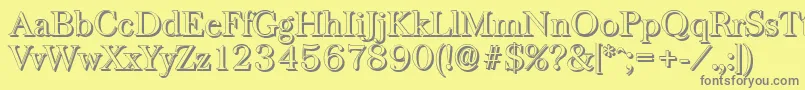 BaskervilleshadowLightRegular Font – Gray Fonts on Yellow Background