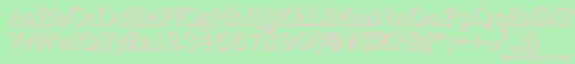 BaskervilleshadowLightRegular Font – Pink Fonts on Green Background