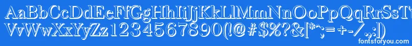 BaskervilleshadowLightRegular Font – White Fonts on Blue Background