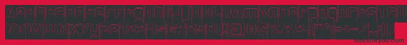 BrotherHollowInverse Font – Black Fonts on Red Background