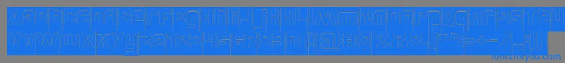 BrotherHollowInverse Font – Blue Fonts on Gray Background