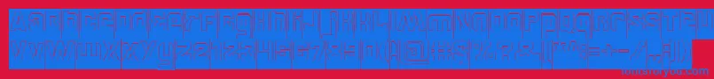 BrotherHollowInverse Font – Blue Fonts on Red Background