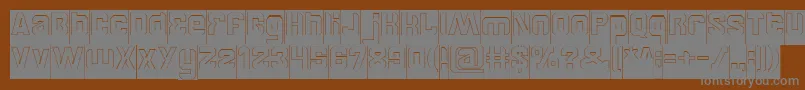 BrotherHollowInverse Font – Gray Fonts on Brown Background