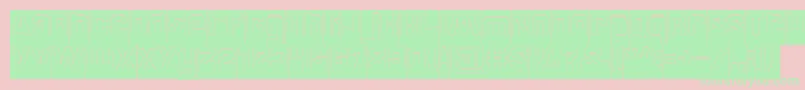 BrotherHollowInverse Font – Green Fonts on Pink Background