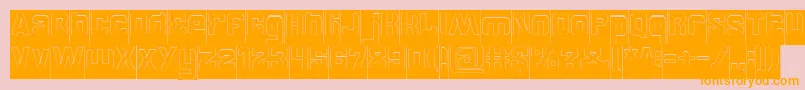 BrotherHollowInverse Font – Orange Fonts on Pink Background