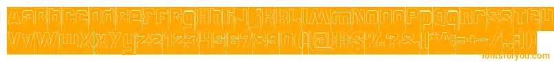 BrotherHollowInverse Font – Orange Fonts on White Background