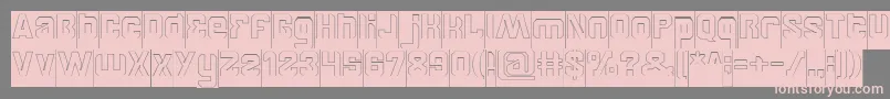 BrotherHollowInverse Font – Pink Fonts on Gray Background