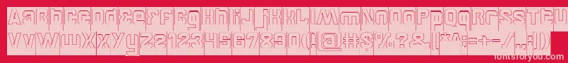 BrotherHollowInverse Font – Pink Fonts on Red Background