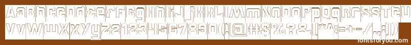 BrotherHollowInverse Font – White Fonts on Brown Background