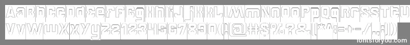 BrotherHollowInverse Font – White Fonts on Gray Background