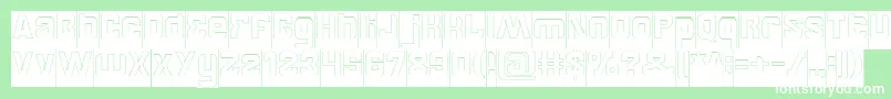 BrotherHollowInverse Font – White Fonts on Green Background