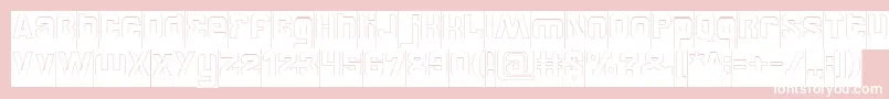 BrotherHollowInverse Font – White Fonts on Pink Background