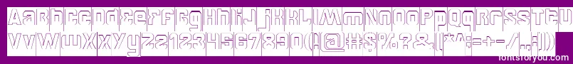 BrotherHollowInverse Font – White Fonts on Purple Background