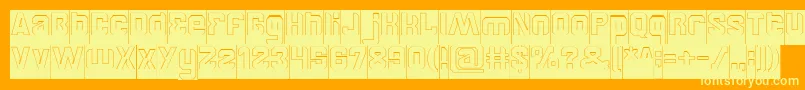 Police BrotherHollowInverse – polices jaunes sur fond orange