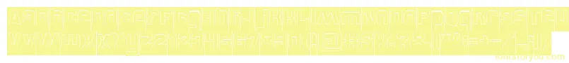 BrotherHollowInverse Font – Yellow Fonts on White Background