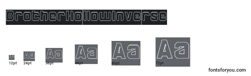 BrotherHollowInverse Font Sizes